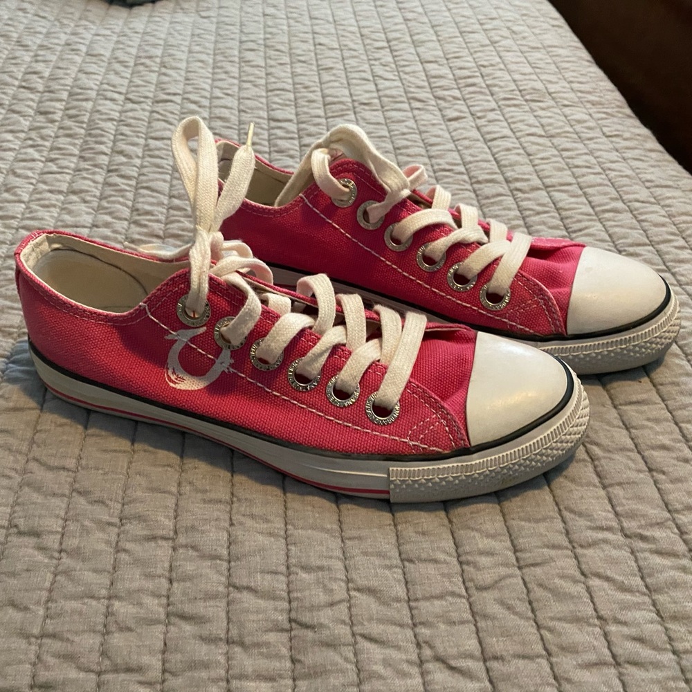 True Religion pink sneakers size 8
